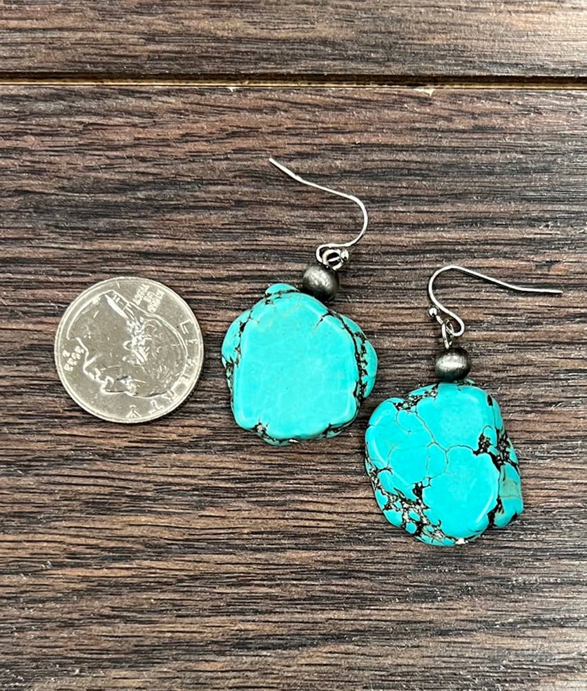 1.2" Handmade Slab Earrings