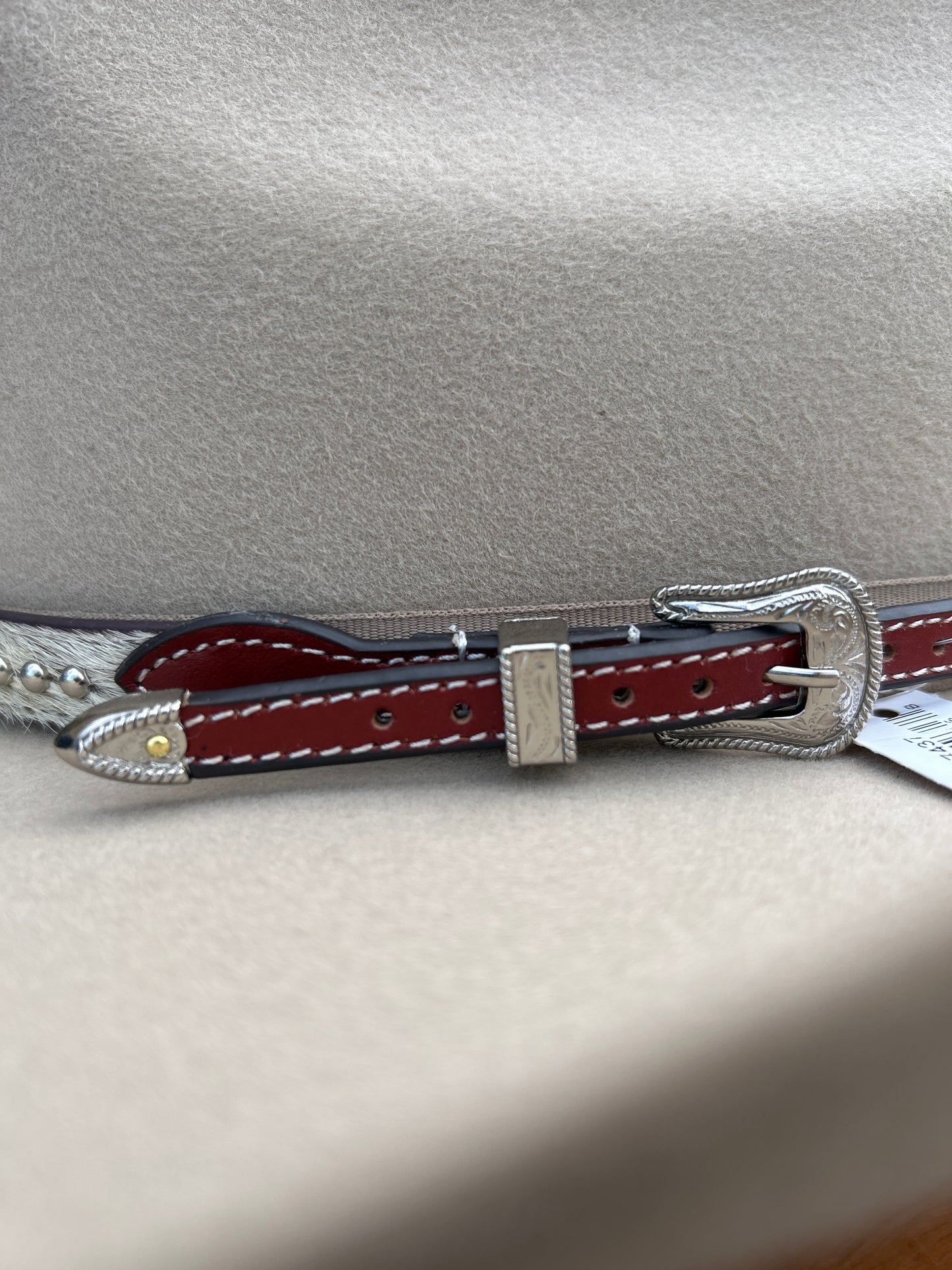 Silver Dots and Hair-On Hide Hatband