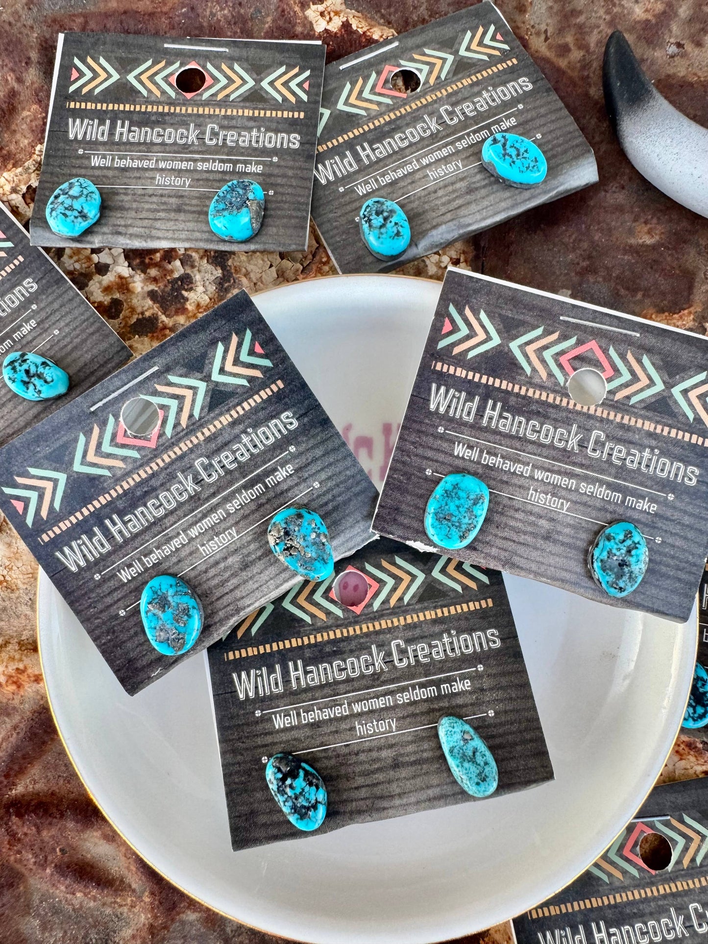 Kingman Turquoise Nugget Earrings