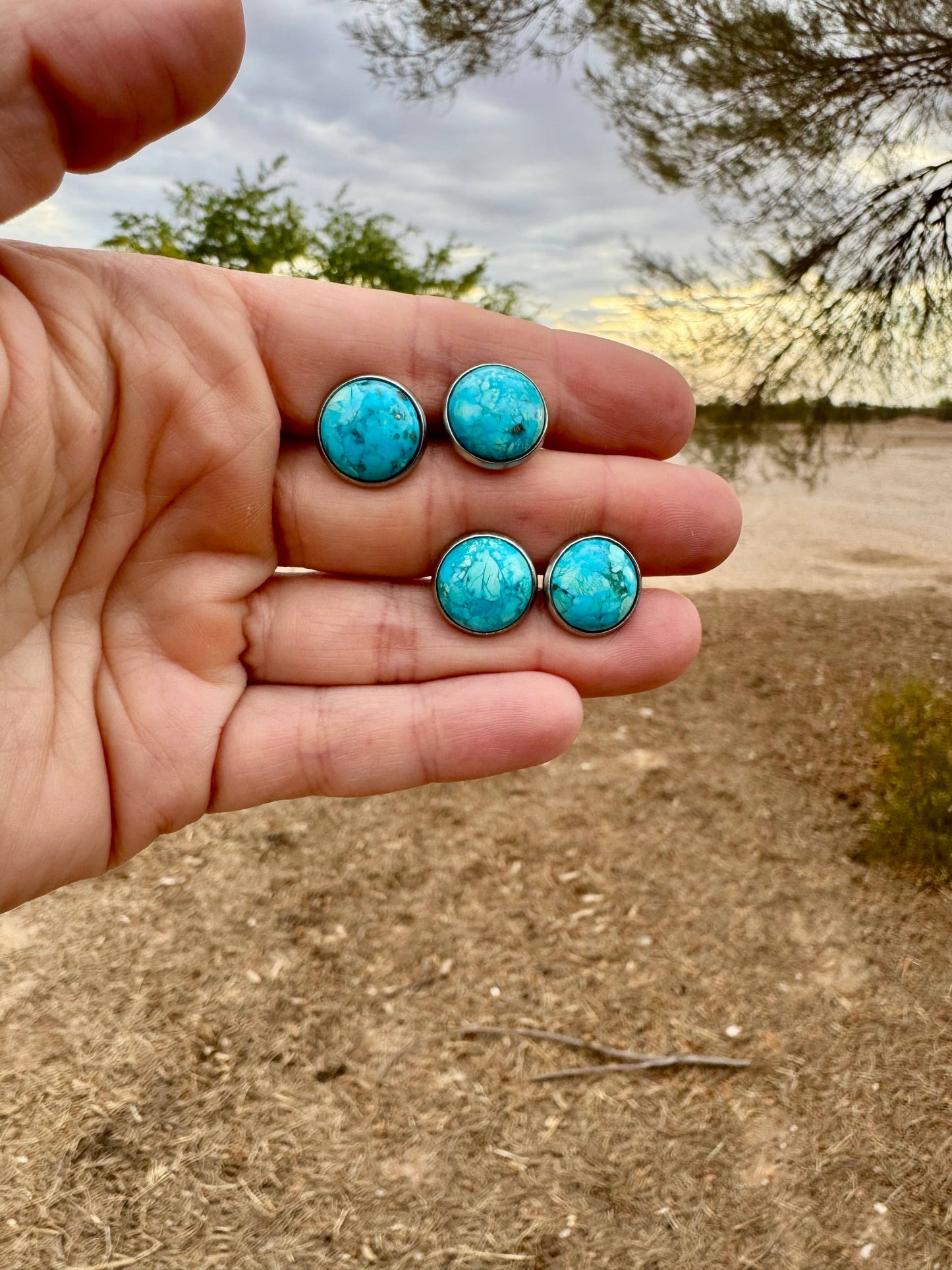 Sleeping Beauty Turquoise Stud Earrings