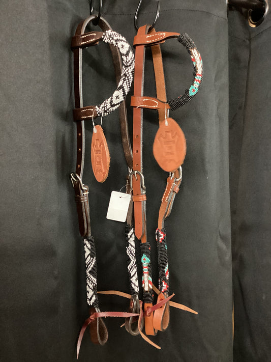 Beaded single ear Headstall