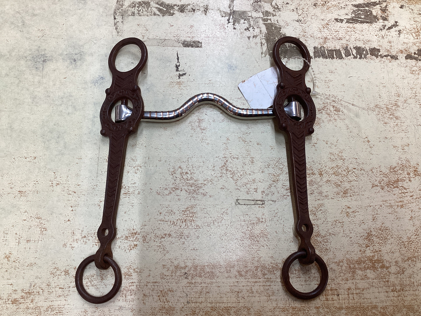 Skinny curb bit with port copper and steel