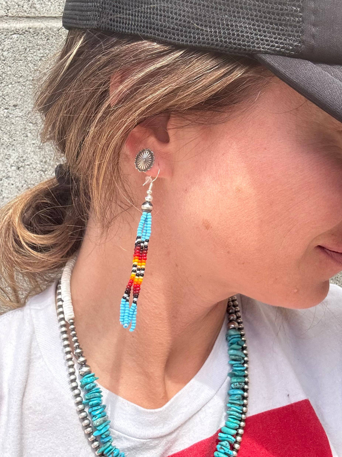 Mini Concho Stud Earrings