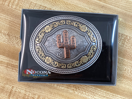 Rope & Cactus Two-Toned Buckle