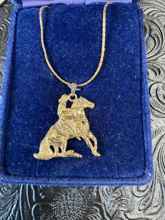 Reining Horse Necklace by Montana Silversmith