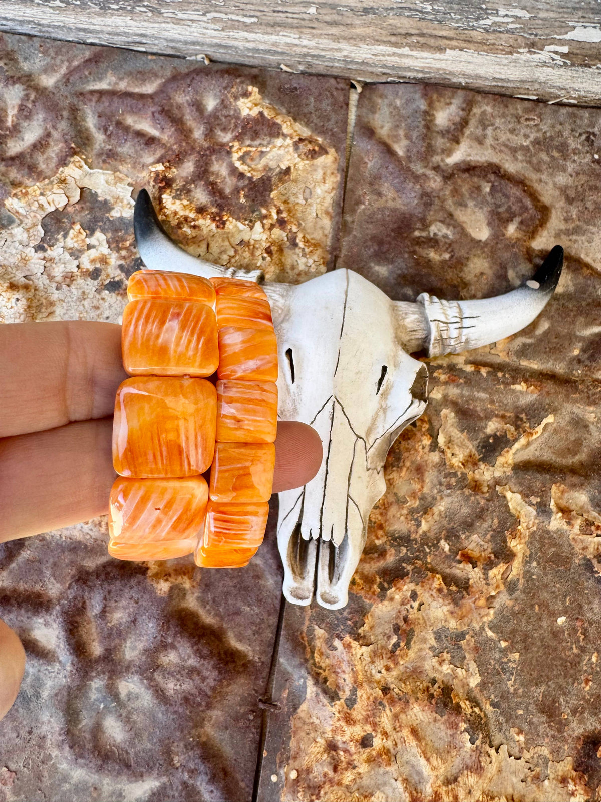 Large Orange Spiny Oyster Bracelet