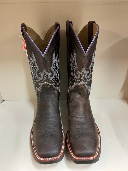 Double H Purple Toad Square Toe-CLEARANCE