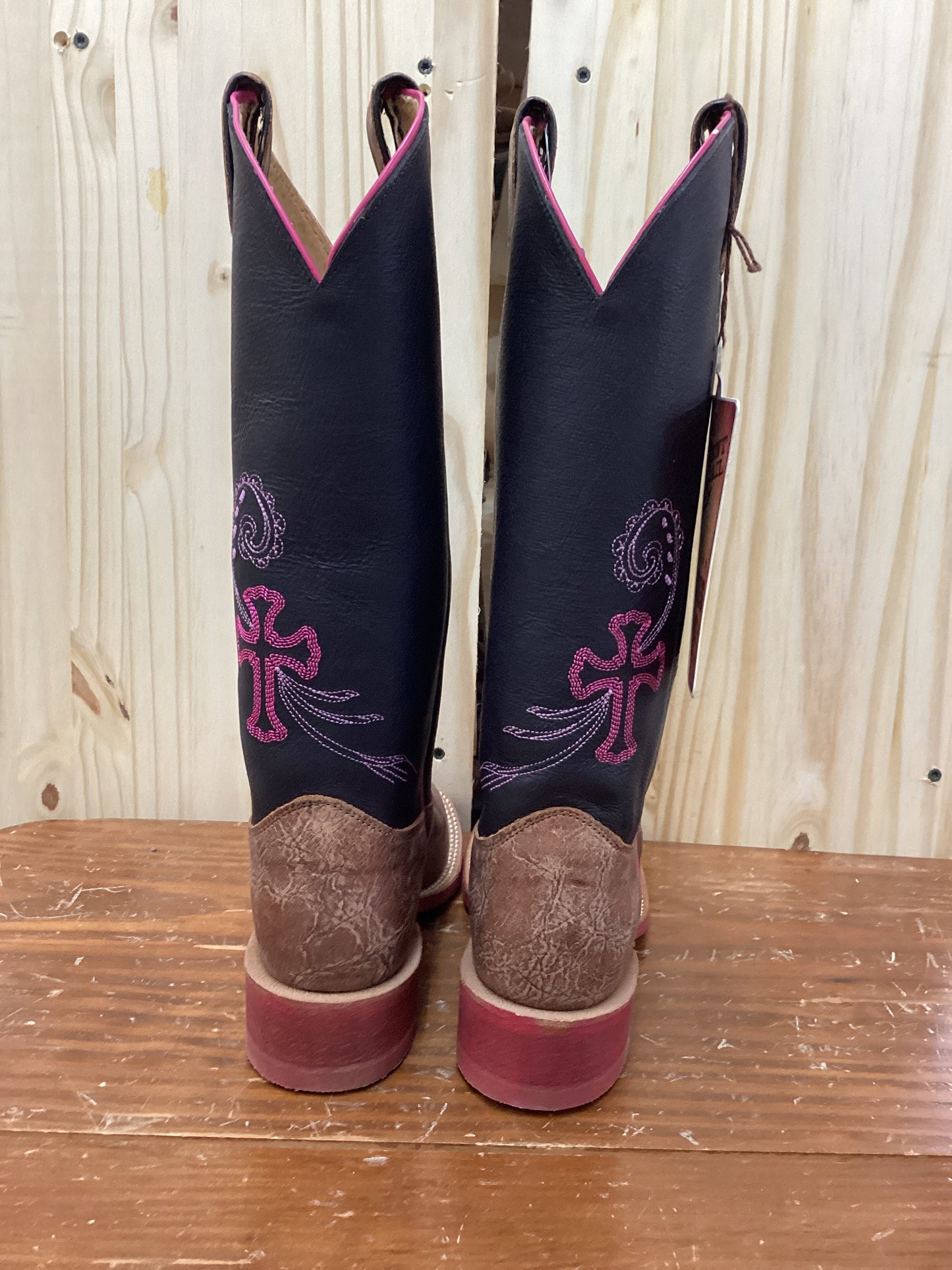 Justin Bent Rail Old Map Cow Ladies Cowboy Boots&
