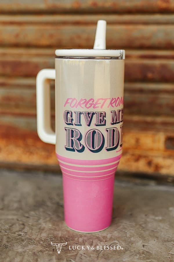 Give Me Rodeo Printed Flip Straw Tumbler 40oz
