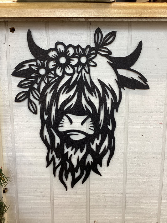 Scottish Highlander Metal Wall Art