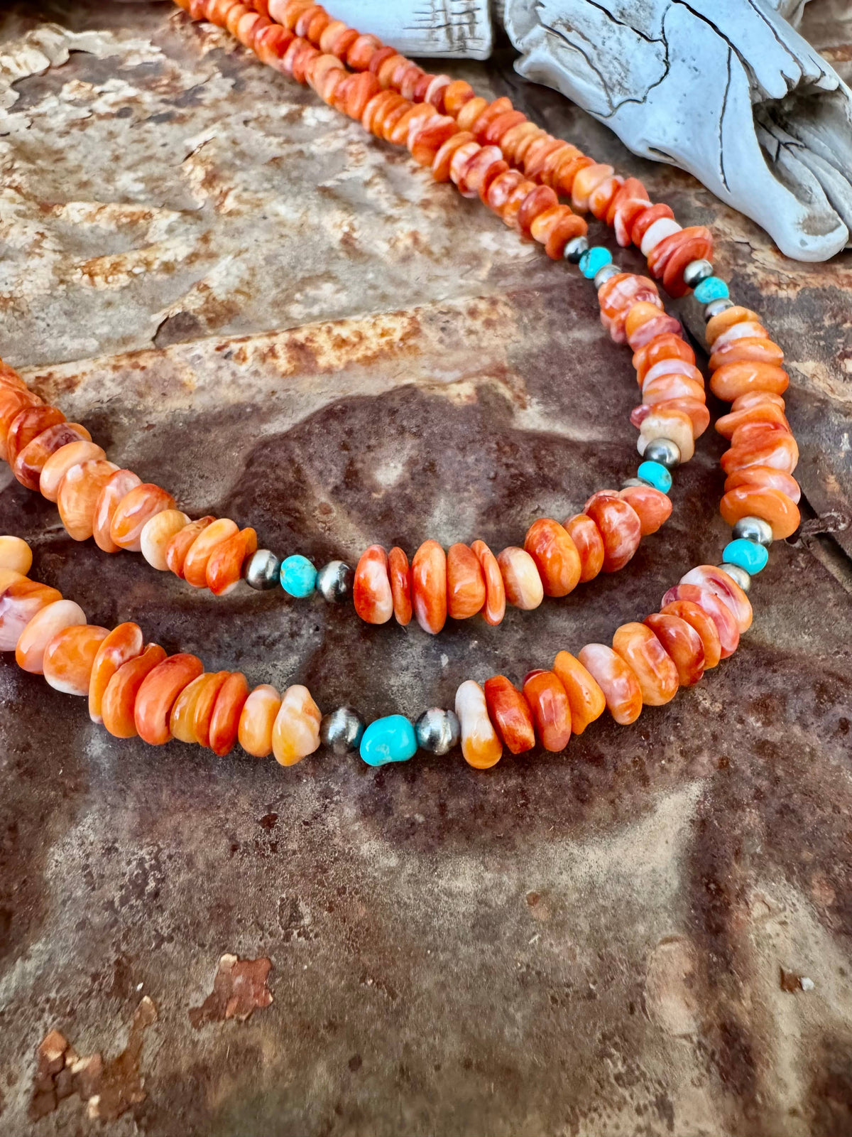 Spiny Oyster Necklace/Western Turquoise Necklace/Southwest