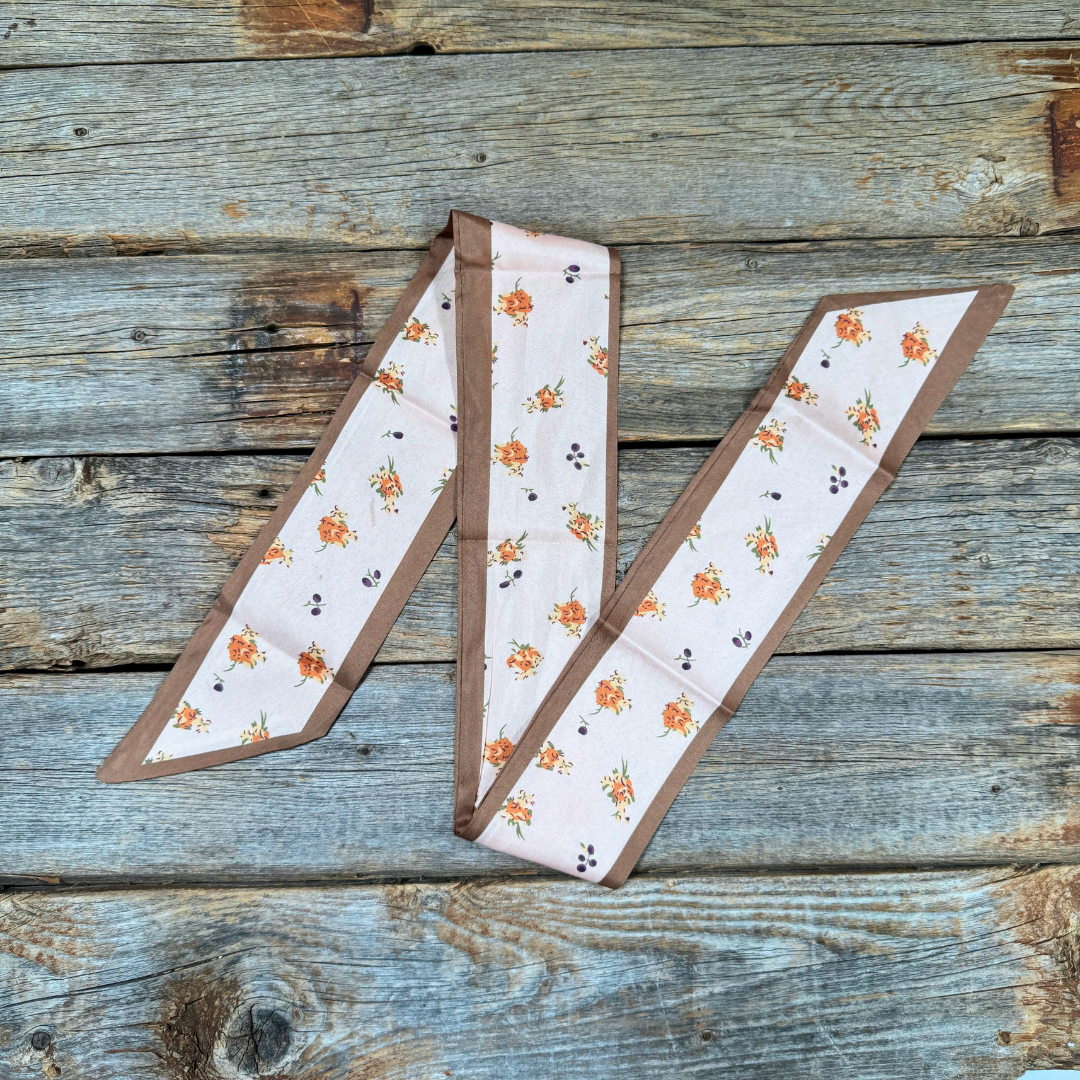 Pink and Tan Skinny Cowgirl Necktie