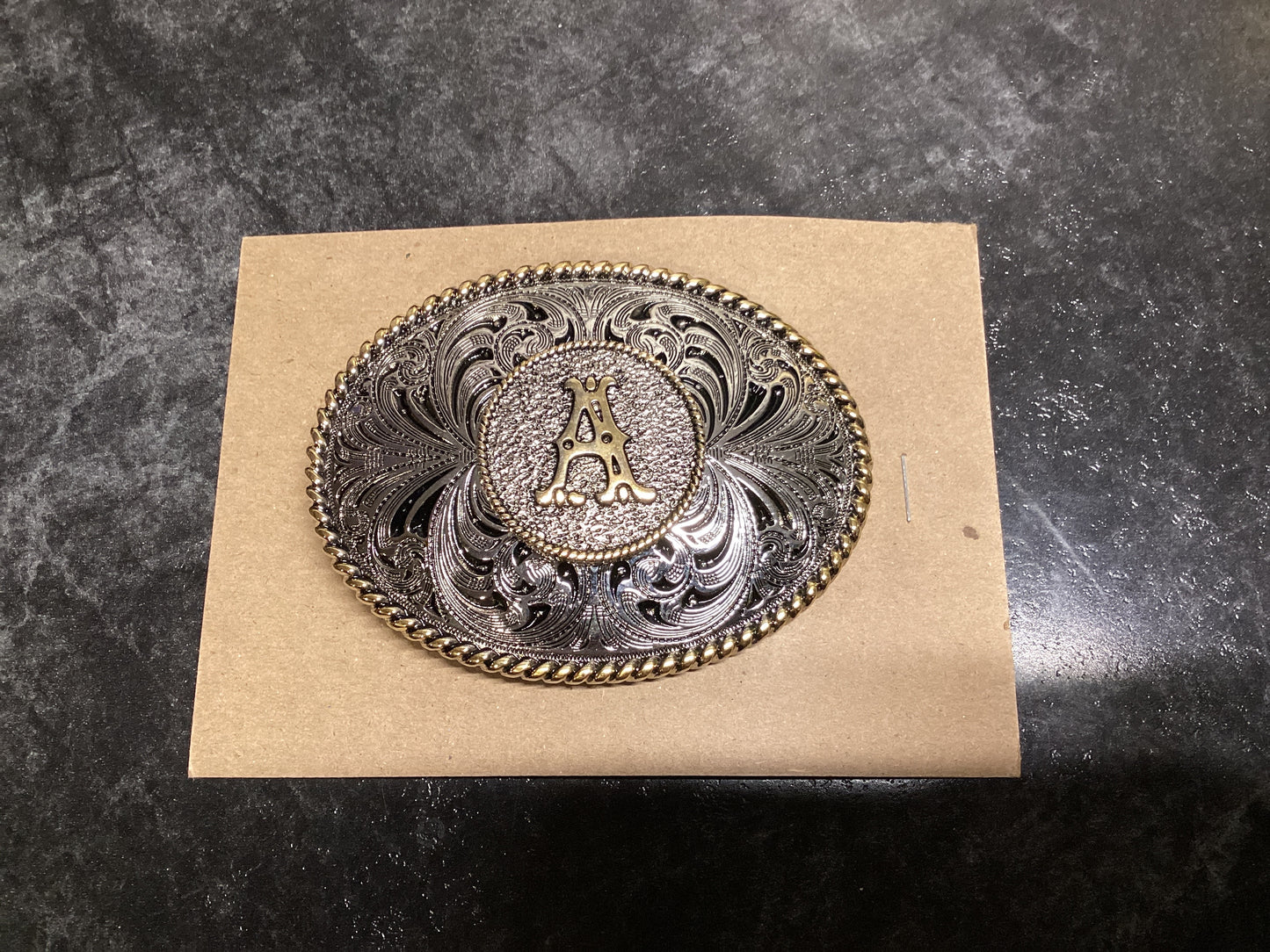 Oval Initial Belt Buckles