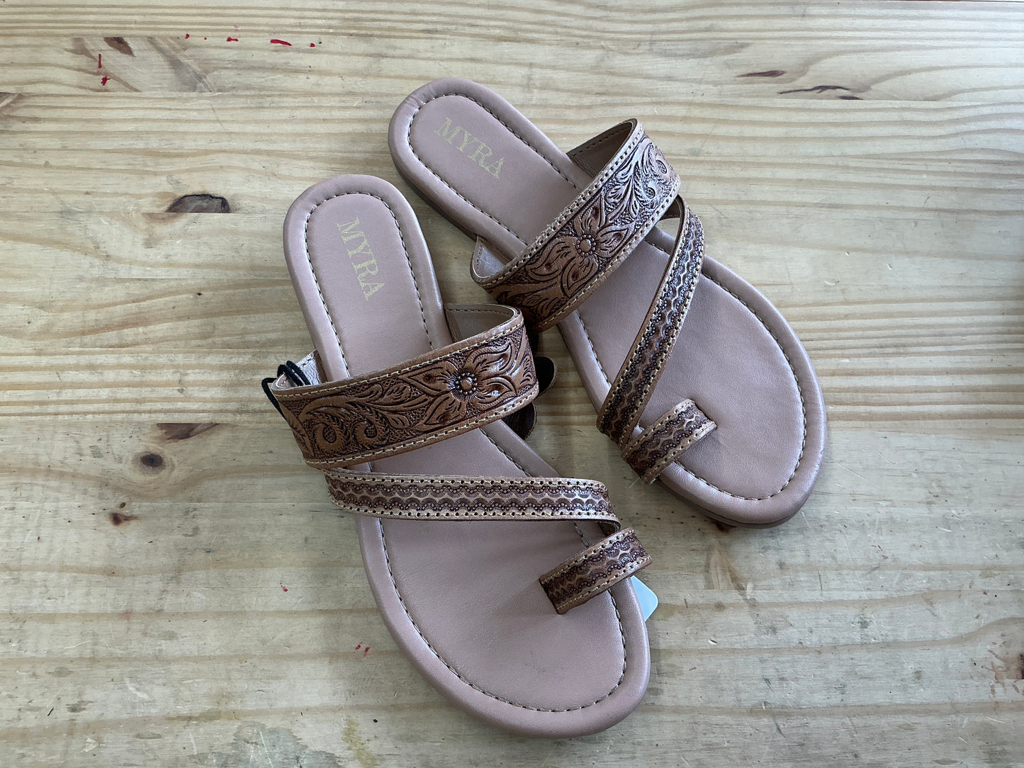 Point Ridge Hand-tooled Sandals