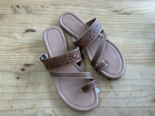 Point Ridge Hand-tooled Sandals
