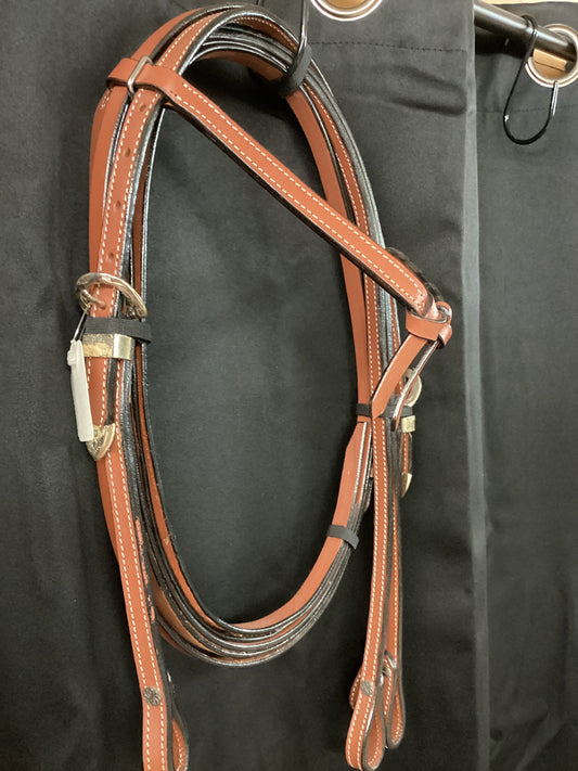 Tie front brow band Headstall with reins