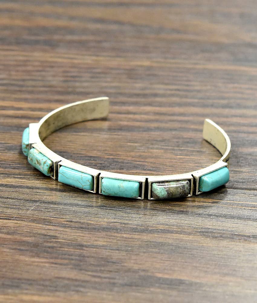 Bar Turquoise Cuff Bracelet