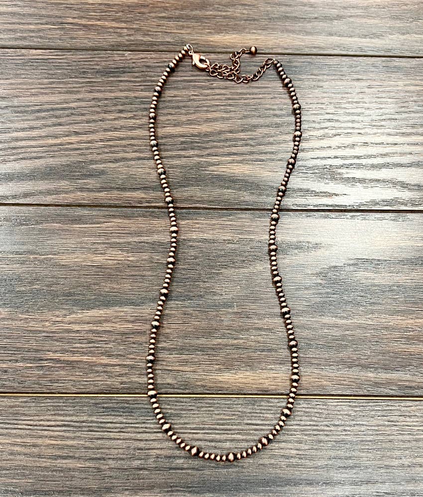 26" Handmade Copper Navajo Necklace
