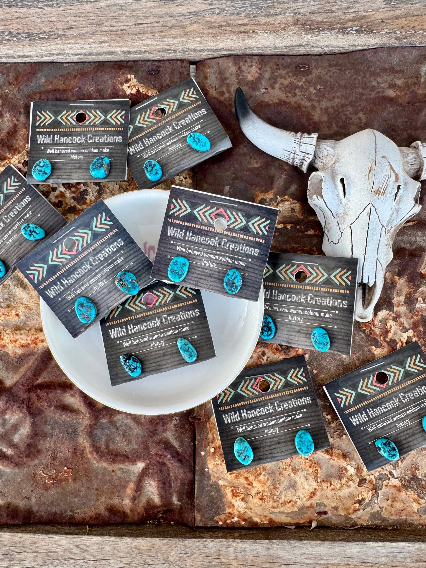 Kingman Turquoise Nugget Earrings