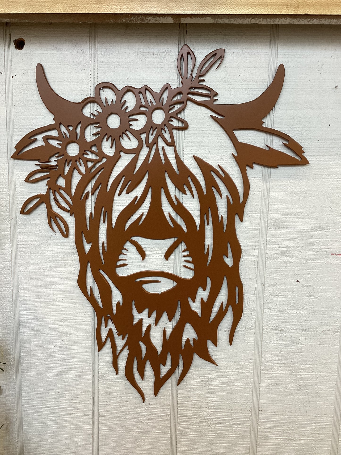Scottish Highlander Metal Wall Art