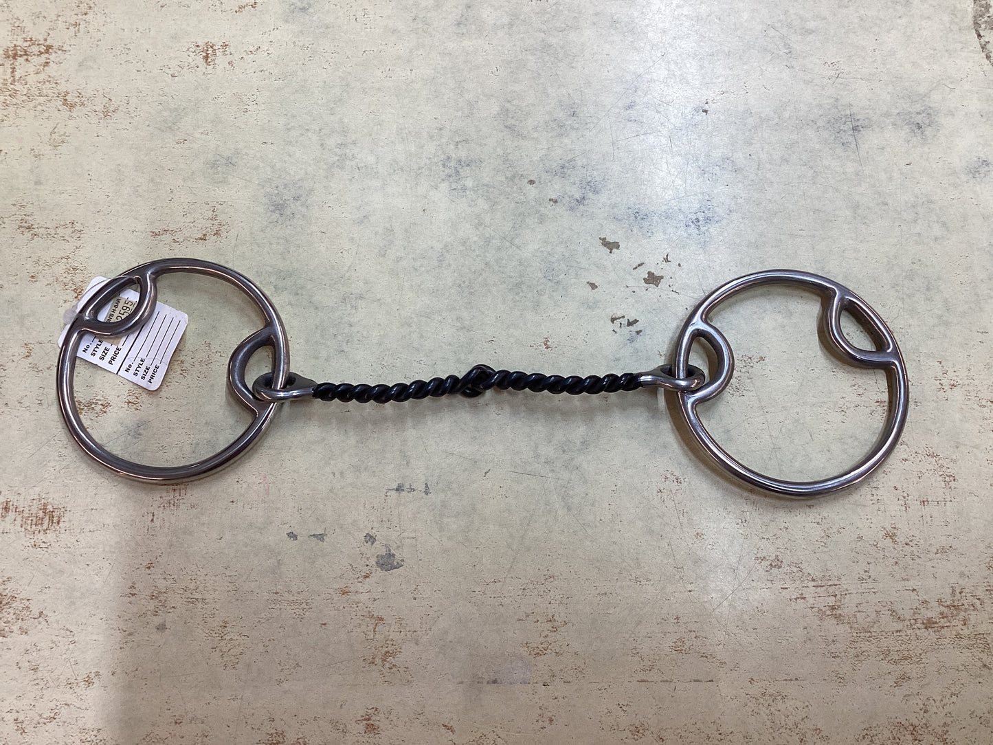 Locked O Ring Twisted Wire Snaffle Bit