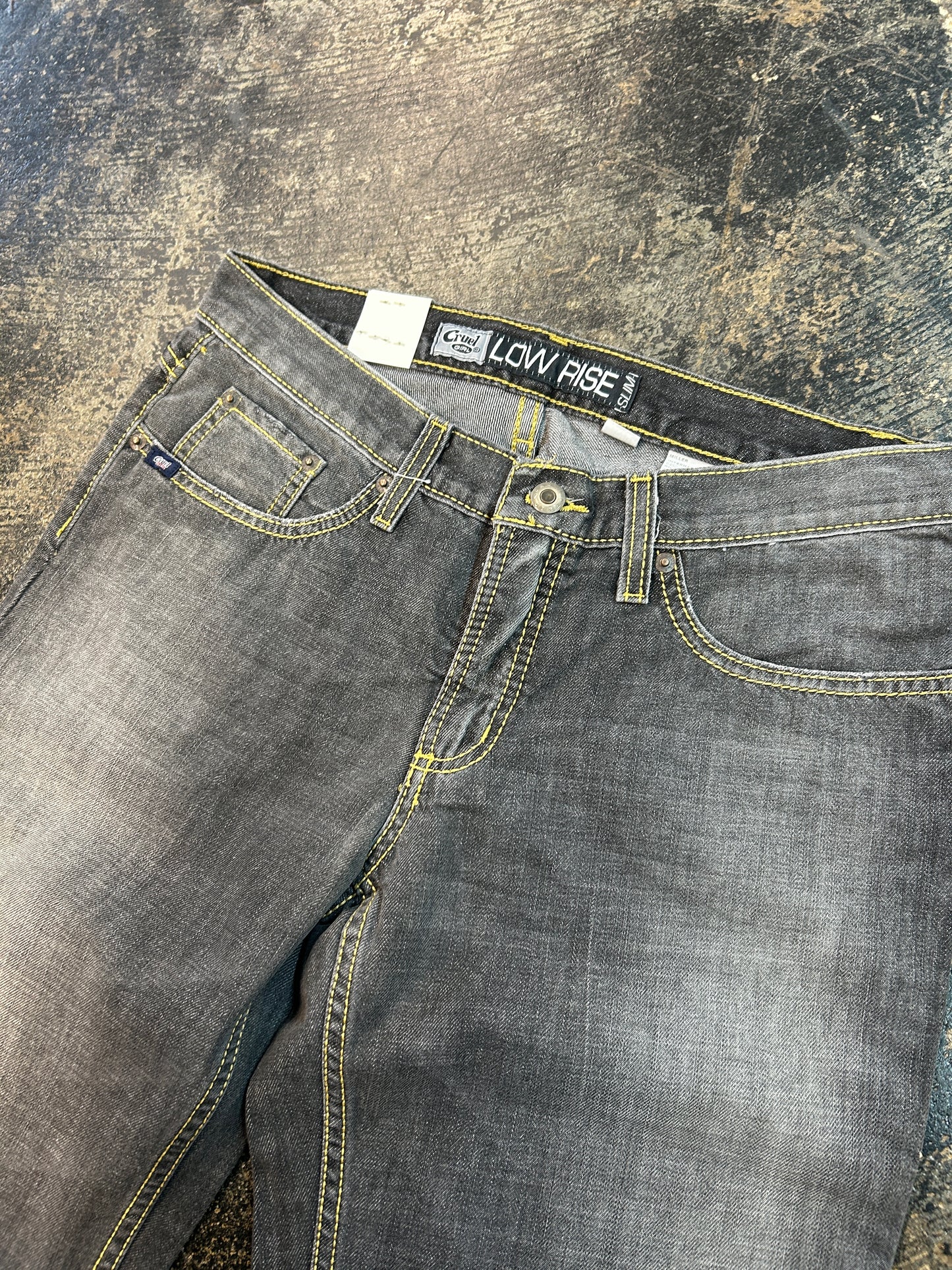 *Vintage* Cruel Girl® Black Wash Low Rise Jeans
