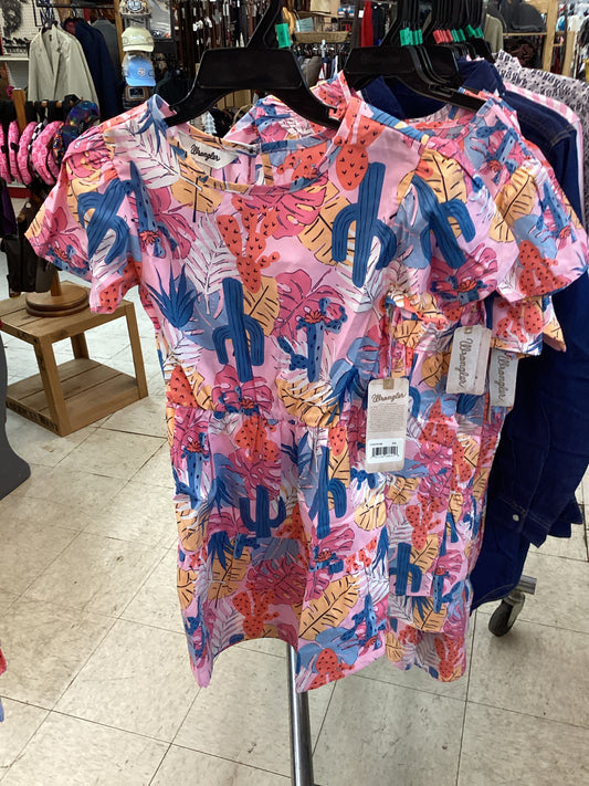 Wrangler Girl’s Pink Cactus Dress