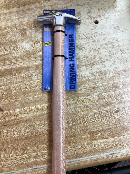 Tough 1 Steel With Wood Handle Driving Hammer
