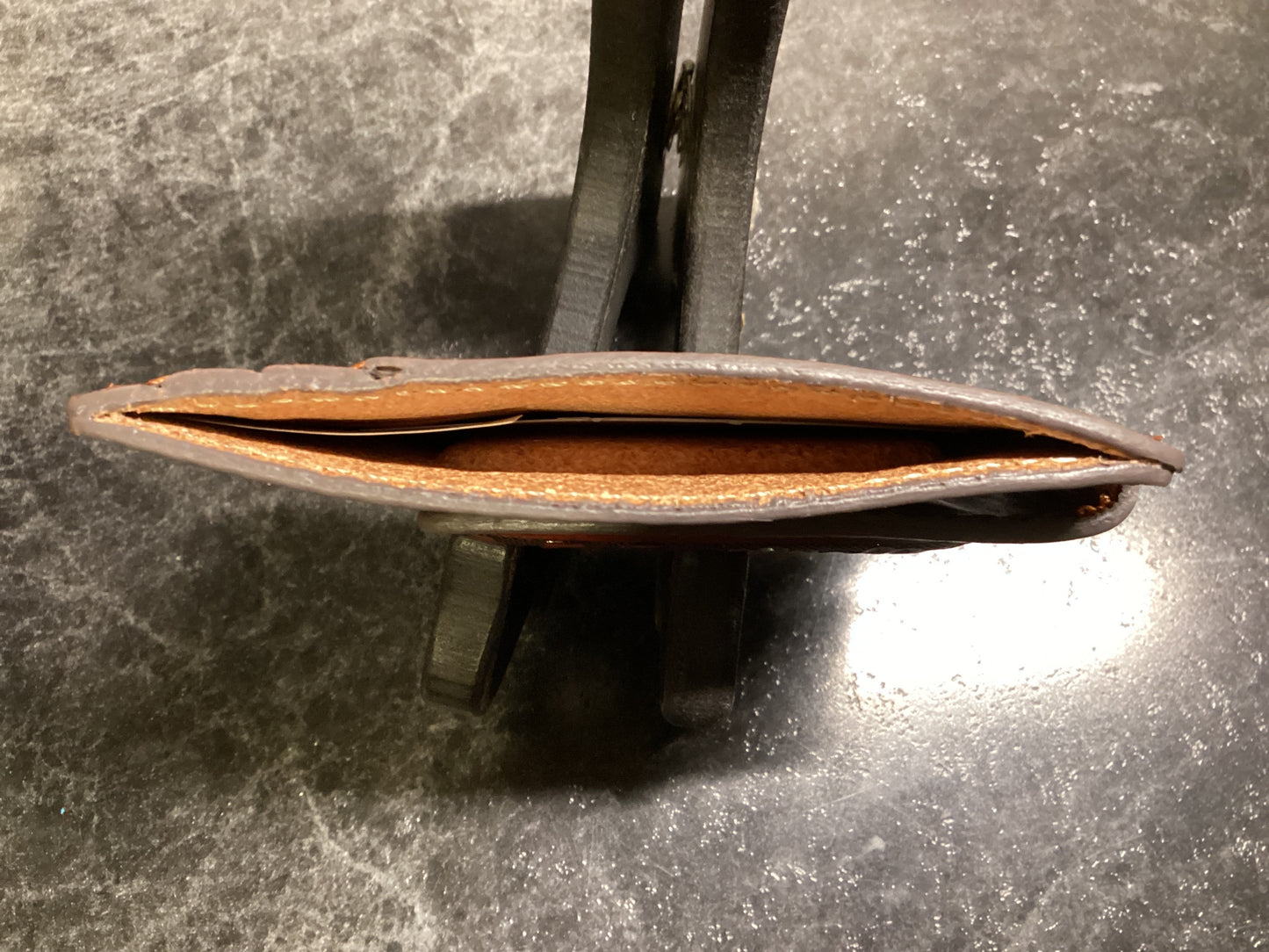 Tooled Leather Money Clip Wallet