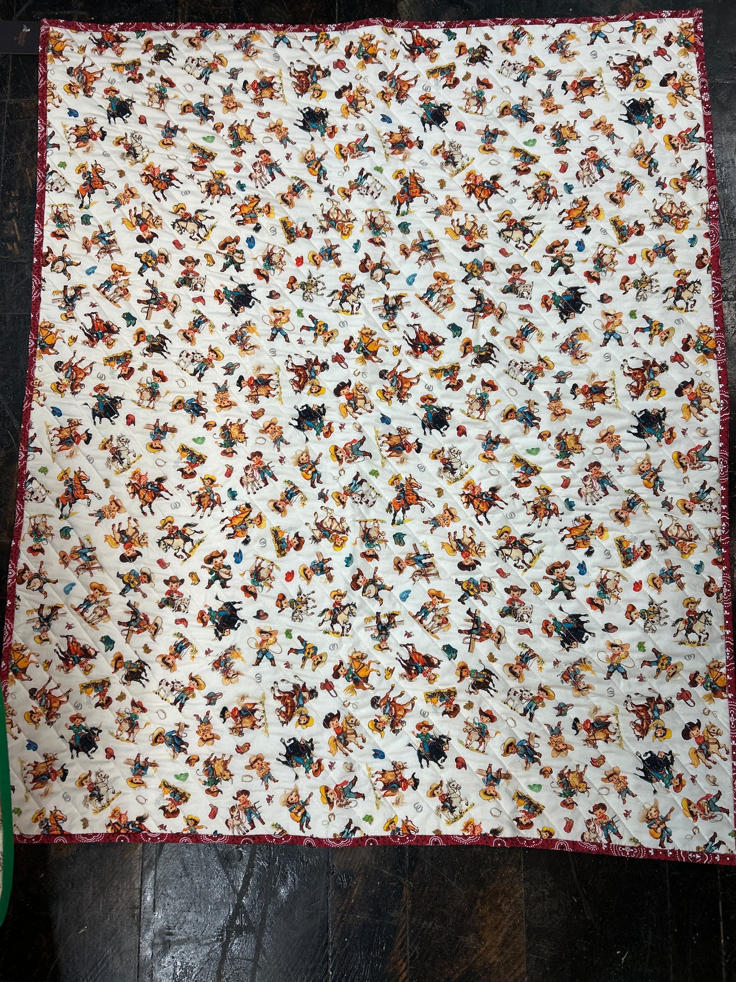 Retro Cowboy and Bandana Bedding Set