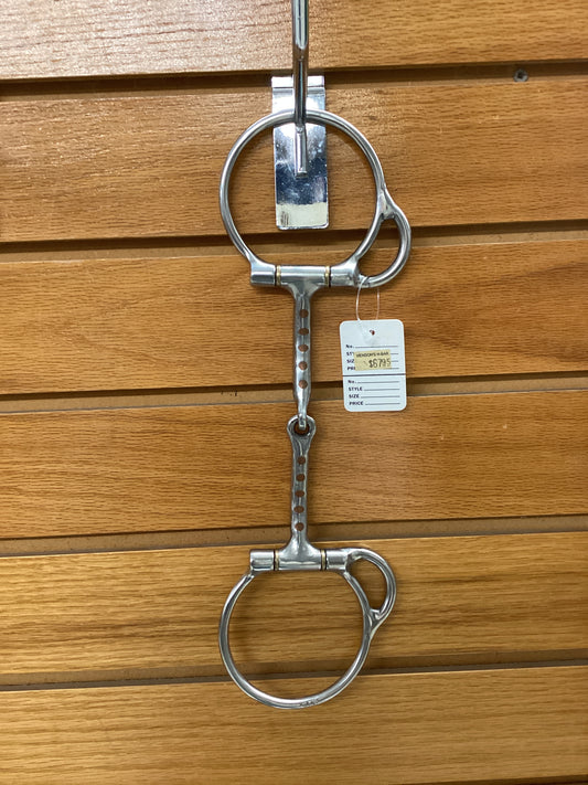 Locked Ring Jointed Snaffle Bit