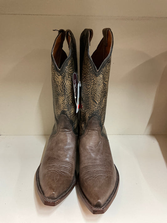 Nocona Floral Gold Pointed Toe-CLEARANCE