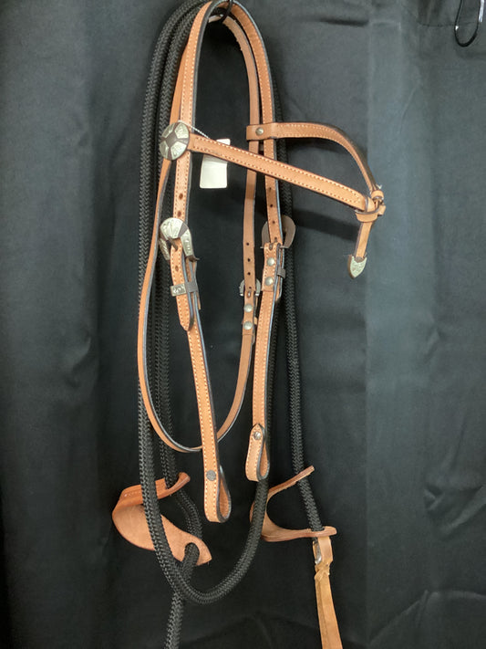 Tie front brow band Headstall