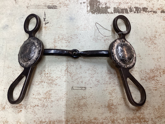 Short Shank Snaffle Bit Flower on Shank