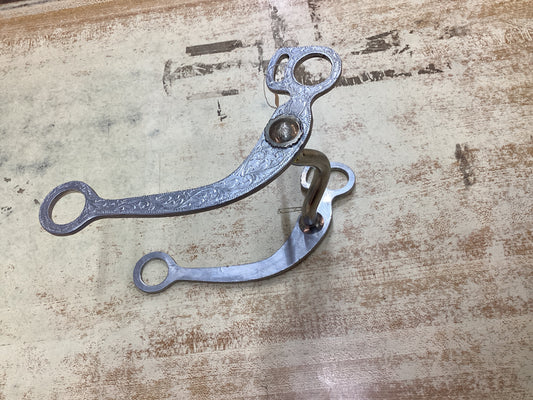Engraved western curb bit