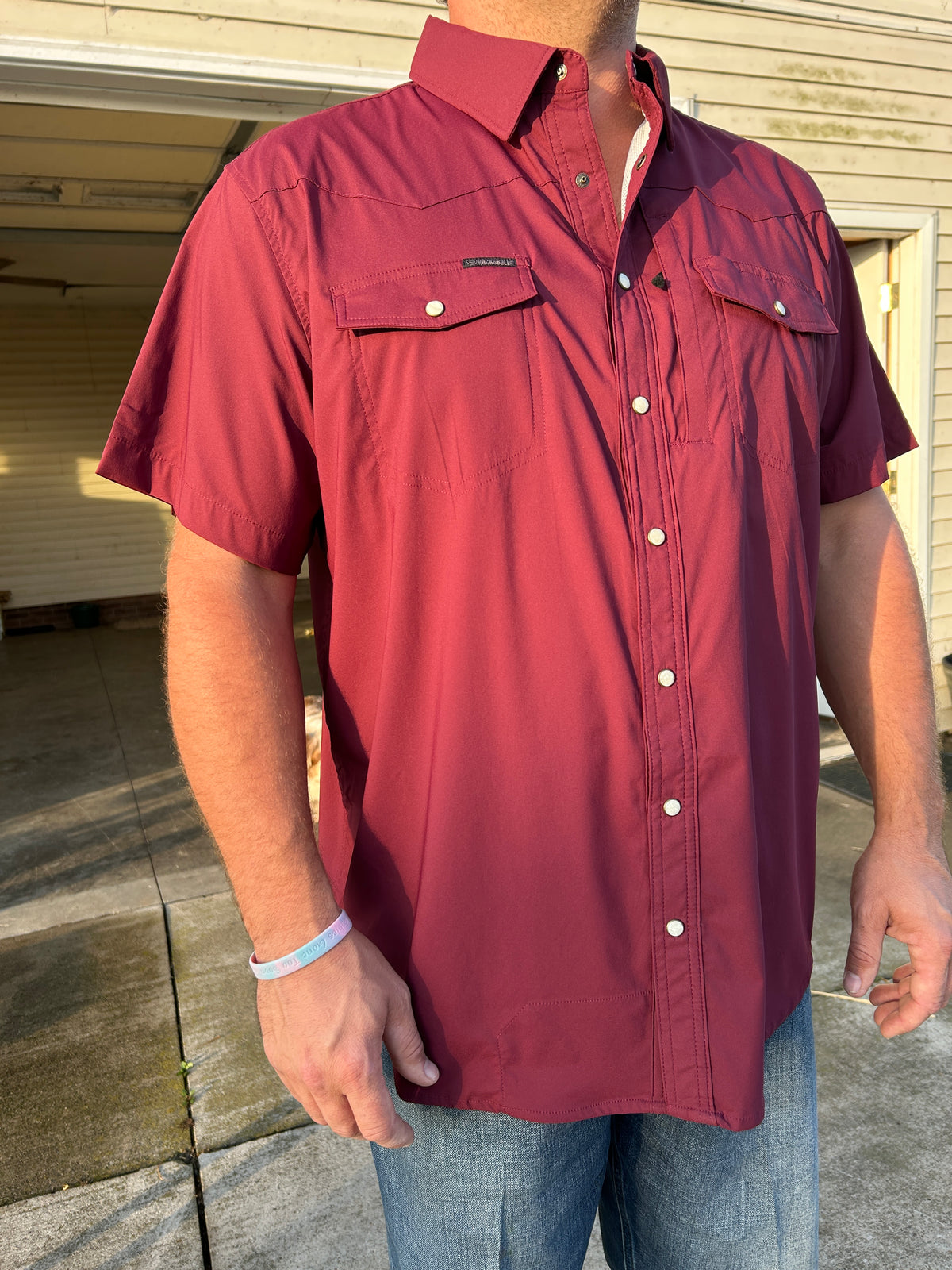 Rock & Roll Denim® Nylon Tek Solid Core Button Down Shirt