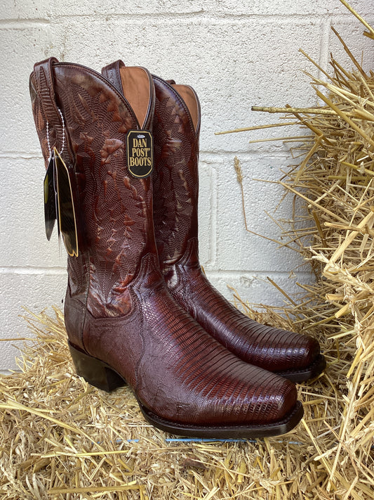 Ringold Antique Tan Lizard Boots by Dan Post