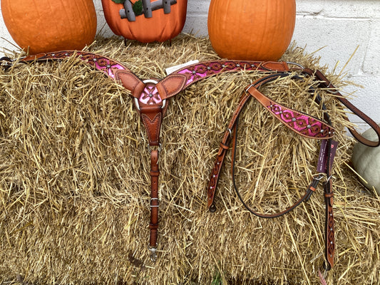 Metallic Pink Tack Set by Bar H Equine