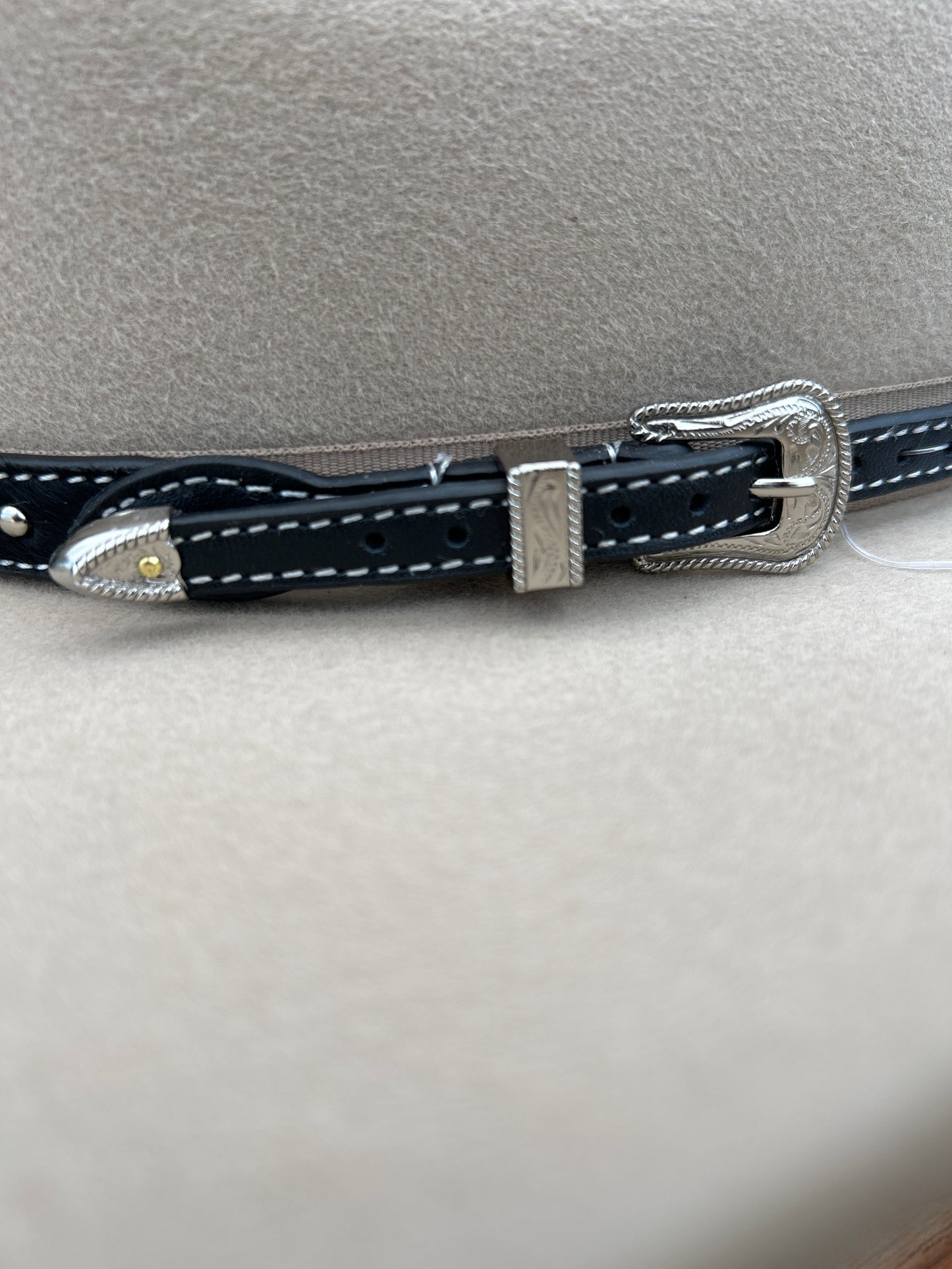 Silver Dots and Hair-On Hide Hatband