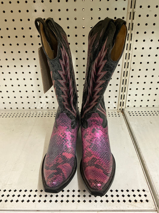 Johnny Ringo Metallic Pink Snake Skin