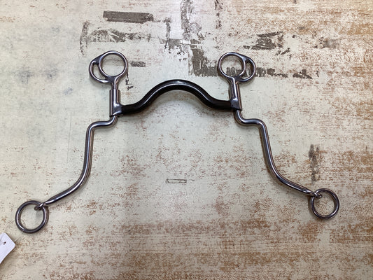 Western curb bit sliding action bent shanks