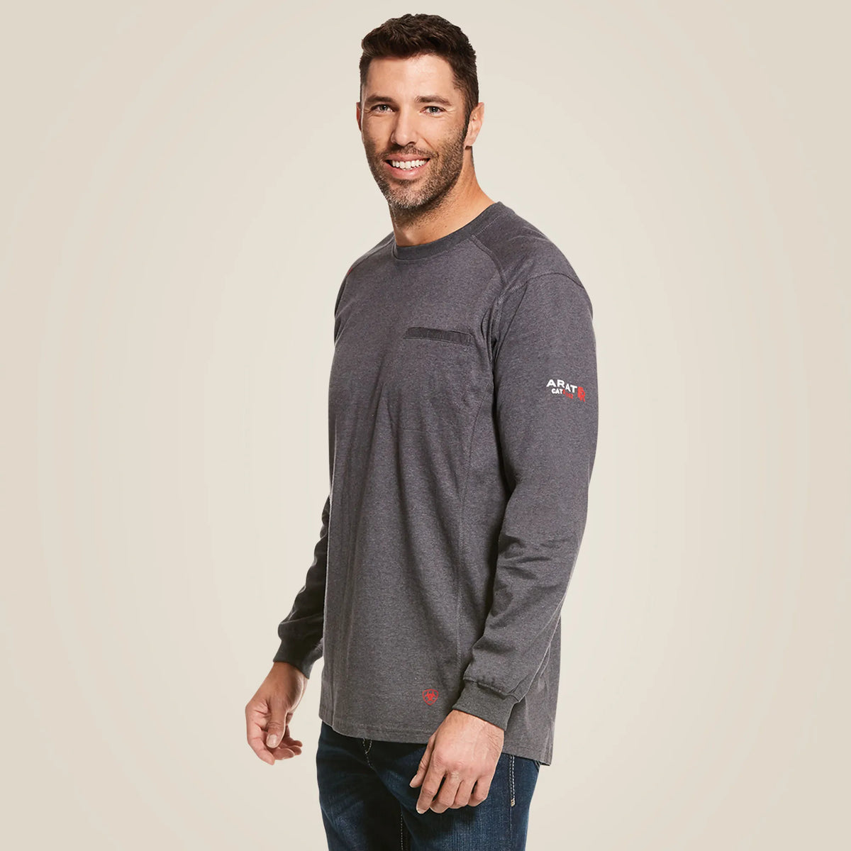 Men's FR Air Crew T-Shirt-Heather Charcoal