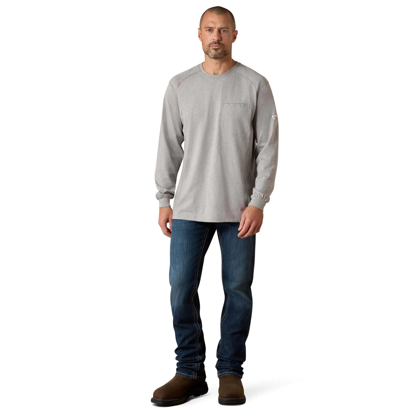 Men's FR Air Crew T-Shirt- Silver Fox Heather