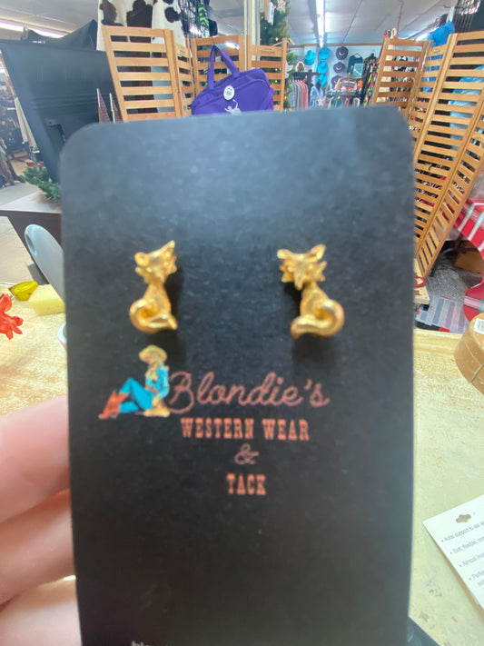 Golden Fox Earring