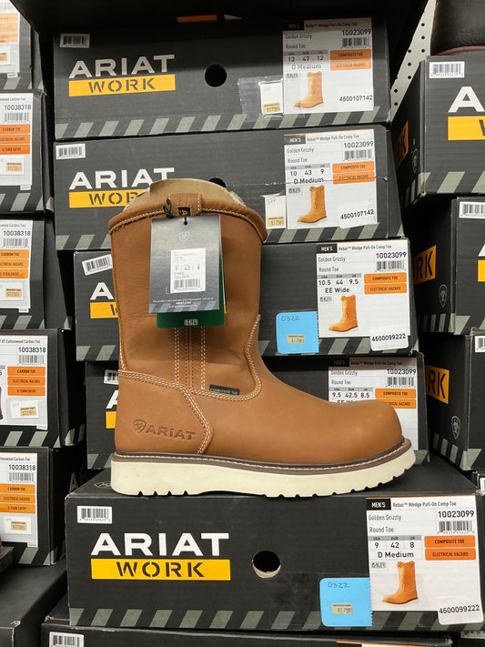 Ariat Work Rebar Wedge Pull-On Comp Toe Golden Grizzly