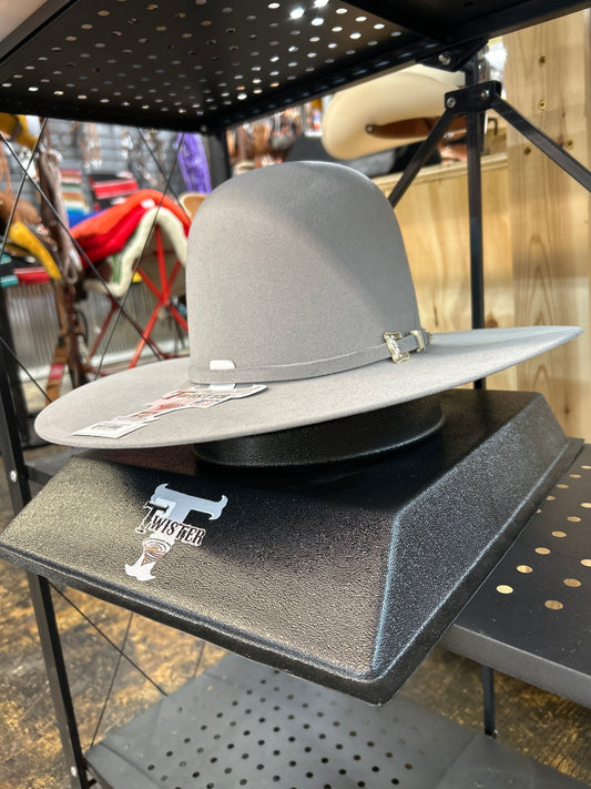 Twister® 10X 4 1/4" Brim Open Crown Hat-Gray