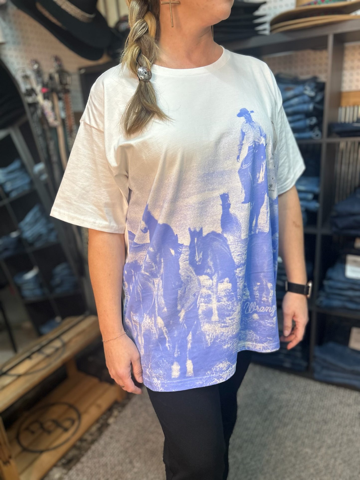 The Rounders Oversized Graphic Tee by Wrangler