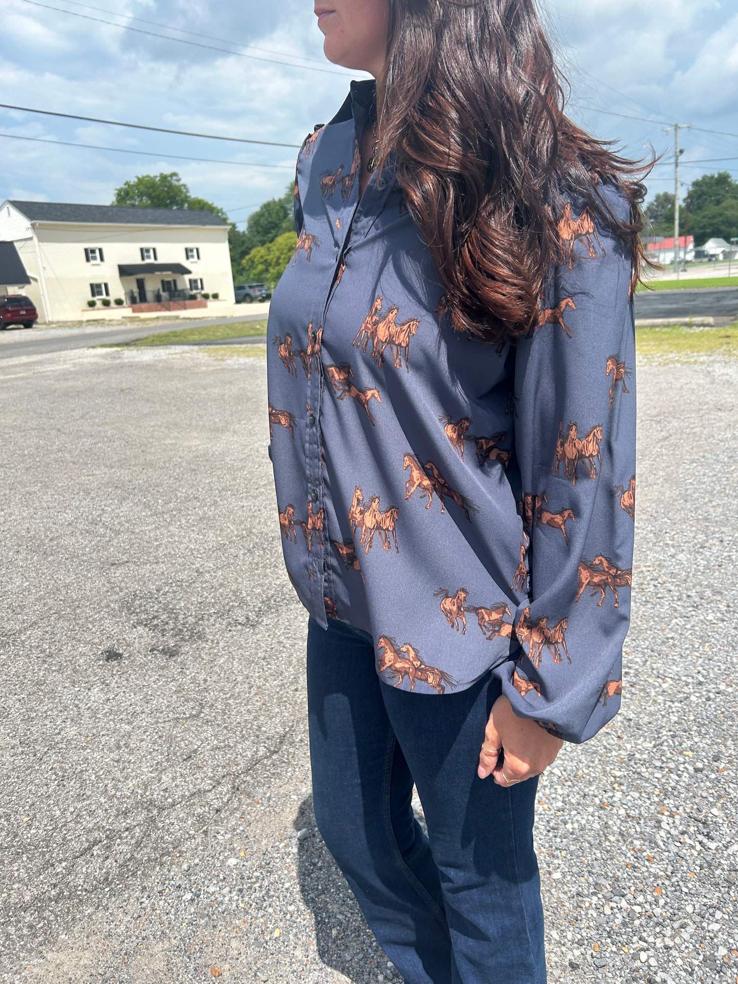 Wrangler Retro® Women’s Punchy Ruffle Sleeve Shirt