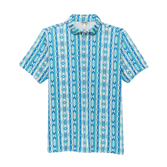 ATG X Wrangler® Short Sleeve Performance Polo-Checotah Turquoise
