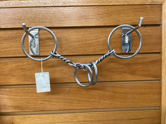 Twisted Wire Ring Link Snaffle Bit